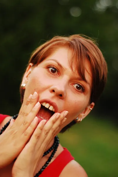 Woman surprised — Stock Photo, Image