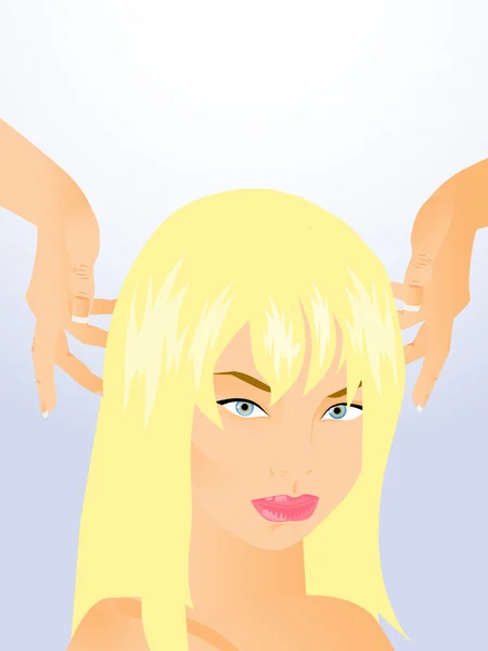 Style cheveux blond — Image vectorielle