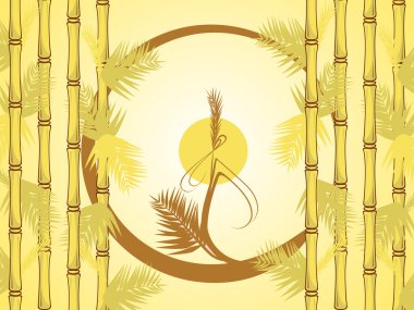 Bamboo pattern clipart