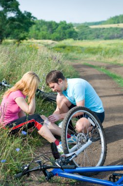 Biking accident clipart