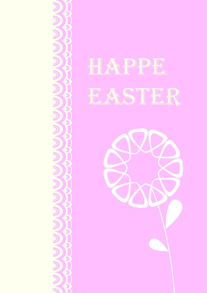 Carte de Pâques avec fleurs — Image vectorielle