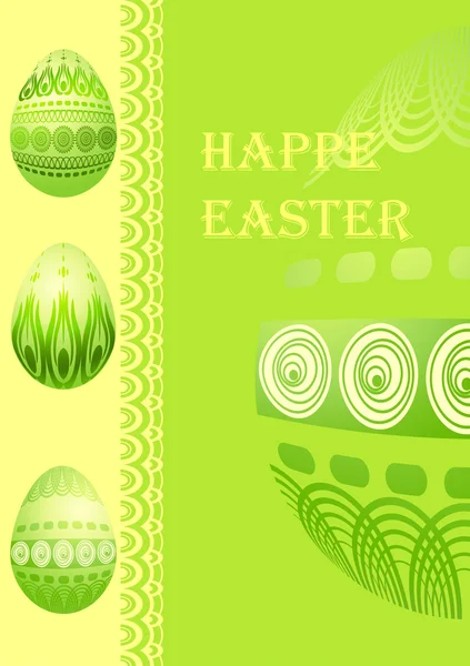 Carte de Pâques avec œufs — Image vectorielle
