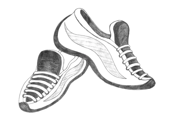 Buty sportowe, rysunek — Zdjęcie stockowe