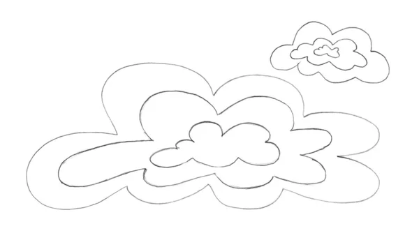 Cloud, overcast, weather icon drawing — Stock Photo, Image
