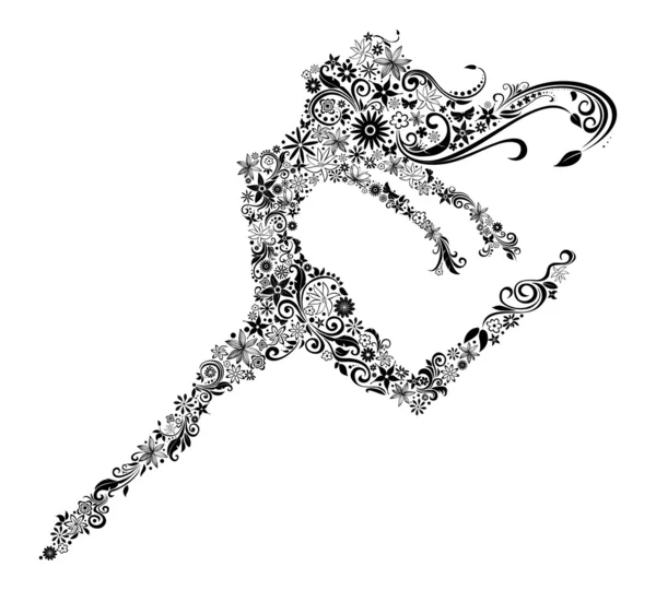 Mujer en salto — Archivo Imágenes Vectoriales