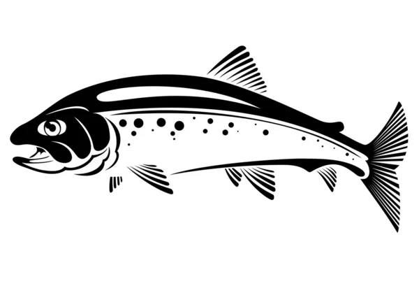 Pescado trucha — Vector de stock