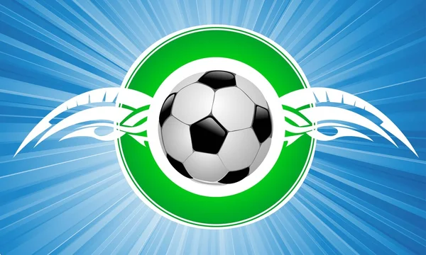 Volar pelota de fútbol Vectores de stock libres de derechos