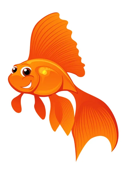 Peixe-dourado feliz — Vetor de Stock