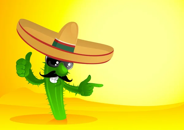 Mexikanischer Kaktus — Stockvektor