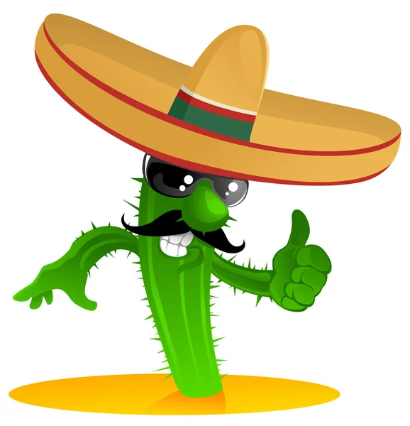 Mexicain cool cactus — Image vectorielle