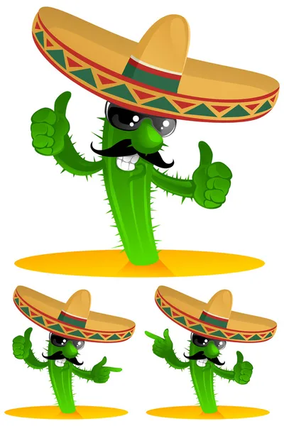 Trois cactus — Image vectorielle