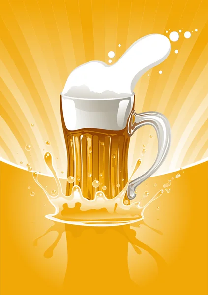 Κούπα φρέσκα μπύρα — Διανυσματικό Αρχείο