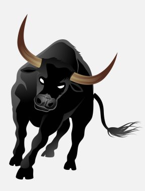 Black bull clipart