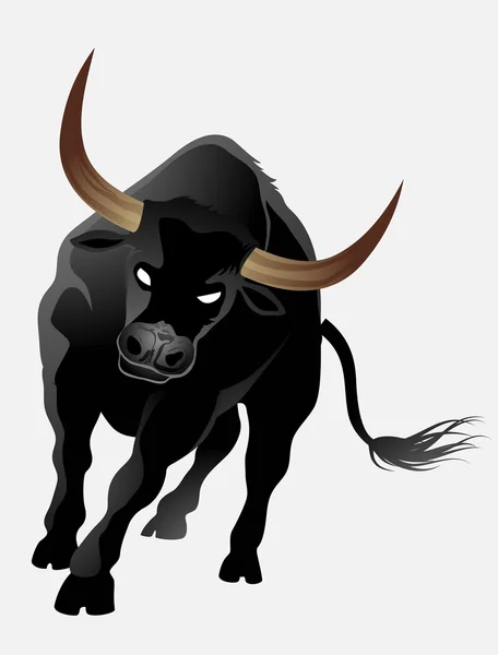 Černý býk — Stockový vektor