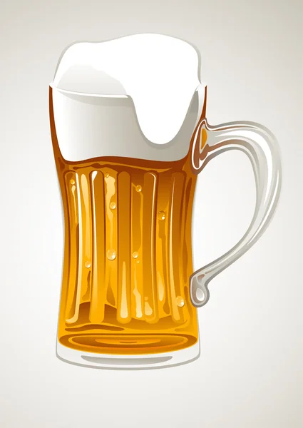 Mugg med guld öl — Stock vektor