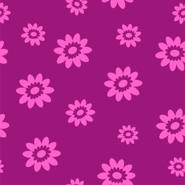 Cute seamless background with flowers clipart