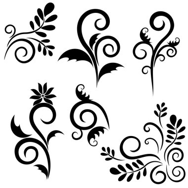 Set of ornament for design clipart