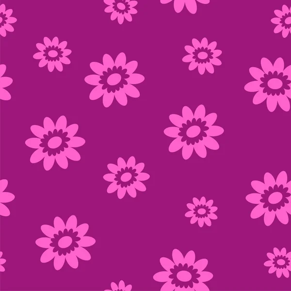Mignon fond sans couture avec des fleurs — Image vectorielle