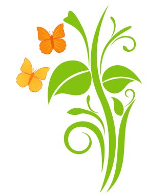 Spring floral composition clipart