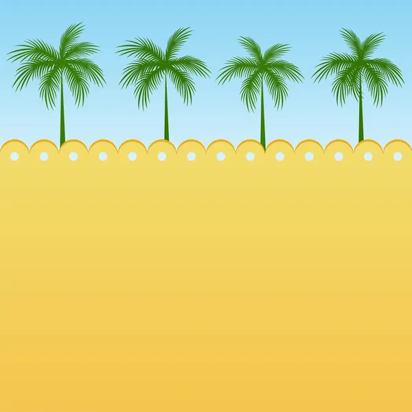 Background with palm trees — Stock Vector