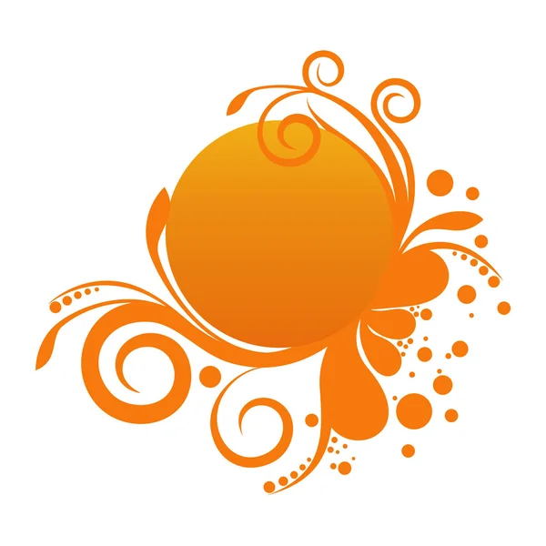 Bannière florale orange — Image vectorielle