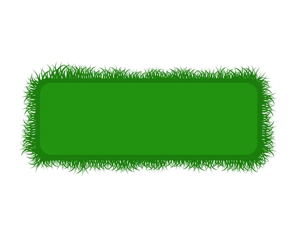 Banner de verano con hierba fresca — Vector de stock