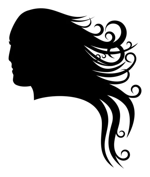 Cheveux de femme — Image vectorielle
