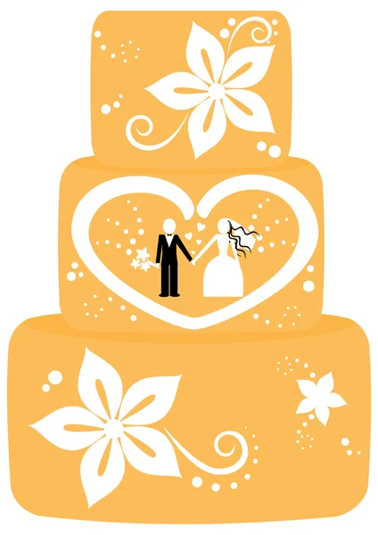 Gâteau de mariage Illustration De Stock