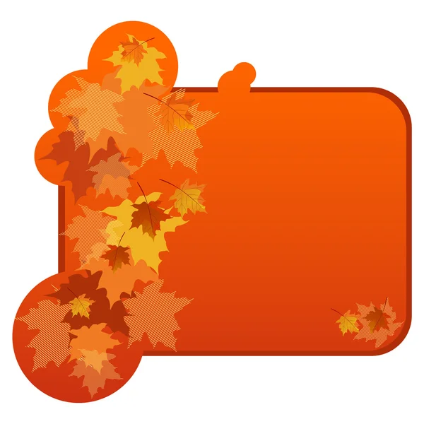 Banner with autumnal leaves — Stock Vector