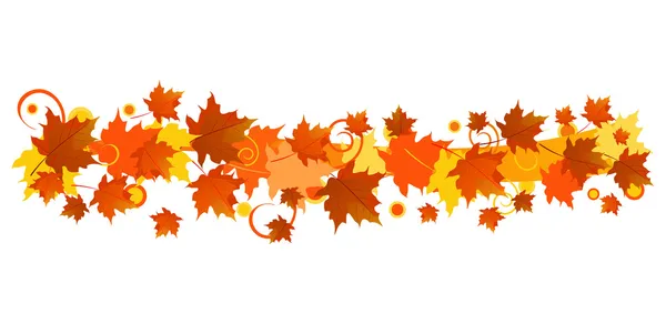 Autumnal ornament with Maple leaves — Stock Vector
