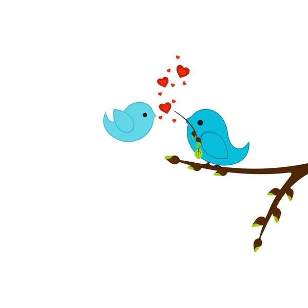 Oiseaux d'amoureux — Image vectorielle