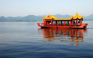 Xihu lake in the morning clipart