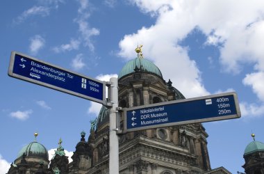 Signs near Berliner dom clipart