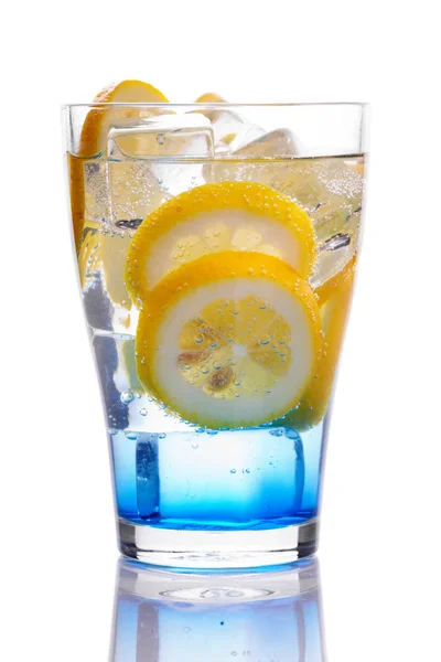 Fresh cocktail with blue curacao — Stock Photo, Image