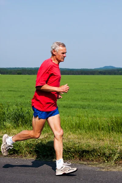 Senior runner — Stock Photo, Image