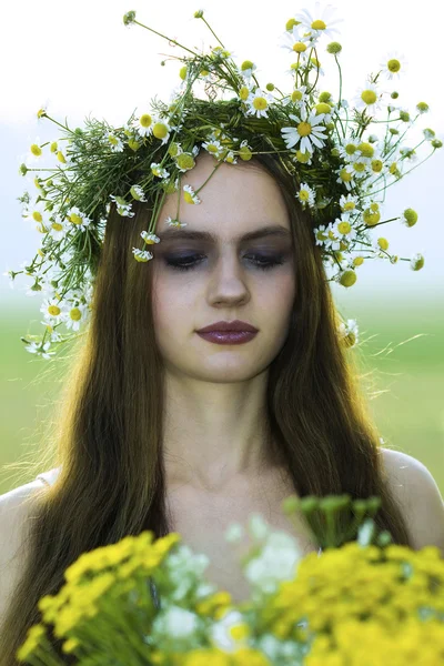 Stock image The young girl-brunette