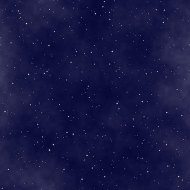 Starry night sky seamless pattern clipart