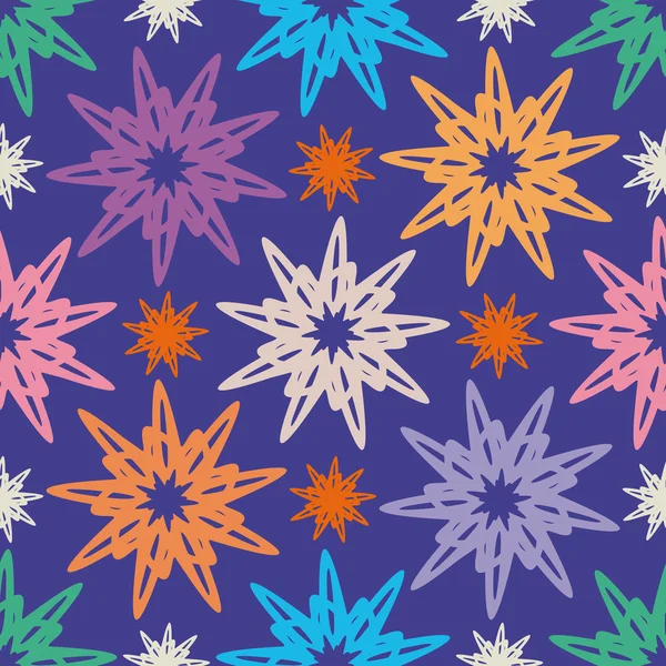 花卉抽象无缝图案 — 图库矢量图片