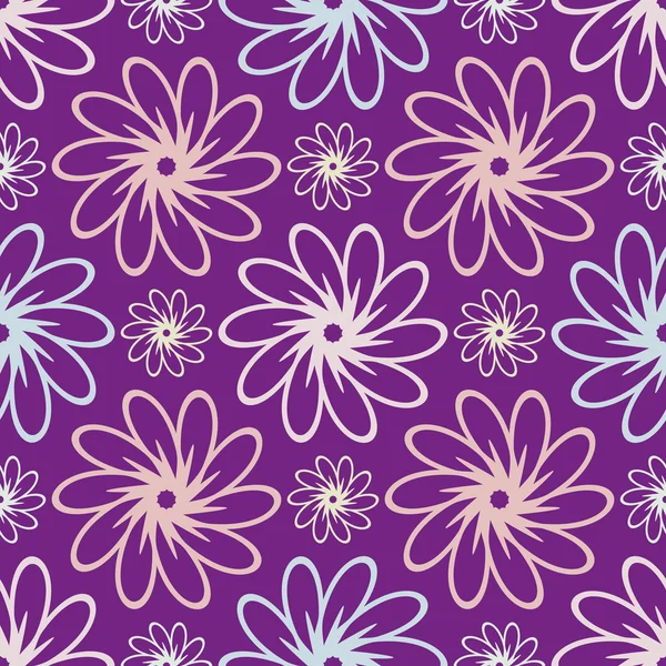 抽象的なシームレスな花柄 — ストックベクタ