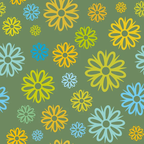 花卉抽象无缝图案 — 图库矢量图片