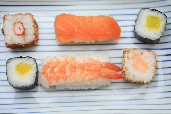 Olika sorters sushi — Stockfoto