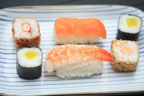 Sushi on a plate — Stock Photo, Image