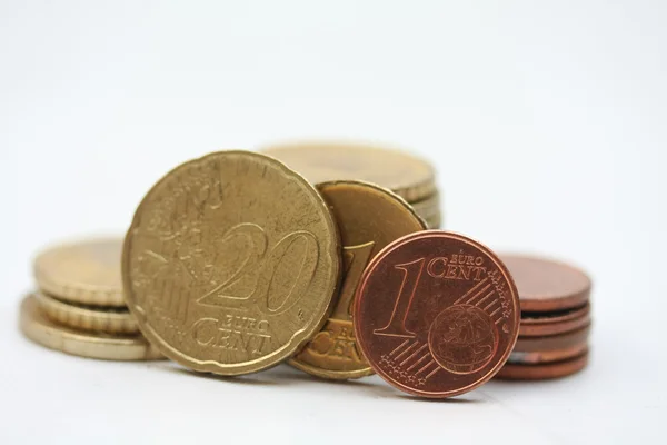 2011 in euro coins - happy new year — Stock Photo, Image