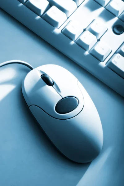 Миша та клавіатура — стокове фото