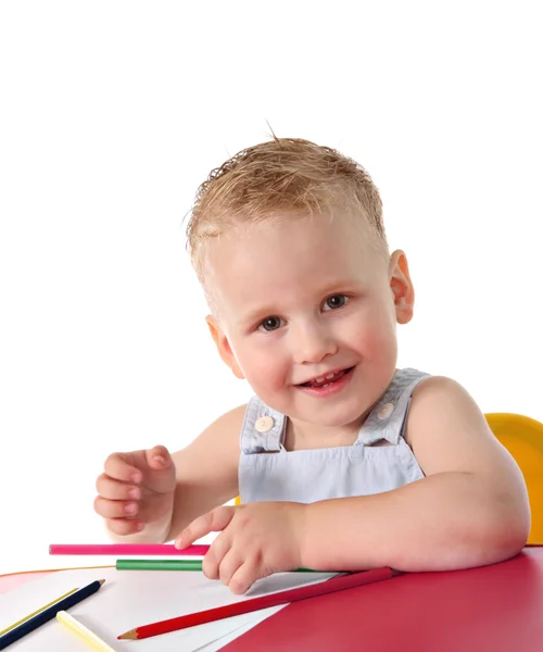 Bebé niño dibujo — Foto de Stock