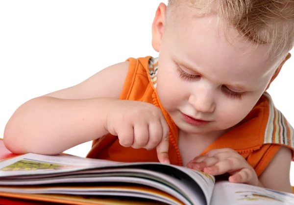 Kid studie číst — Stock fotografie