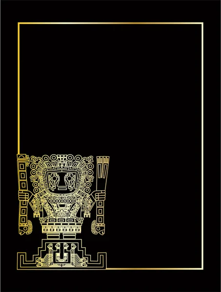 El vector de oro maya e inca símbolos tribales — Archivo Imágenes Vectoriales
