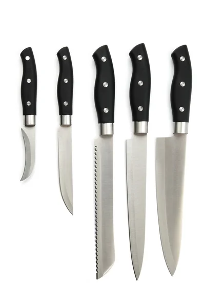 Coleção de facas de cozinha — Fotografia de Stock