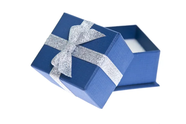 Caja regalo azul — Foto de Stock
