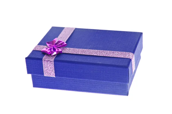 Caja regalo azul —  Fotos de Stock